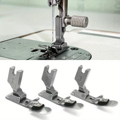 1pc Lower Folded Edge Presser Foot Stainless Steel Flat Seamer Rolled Hem Machine Zipper Presser Foot General Sewing Machine