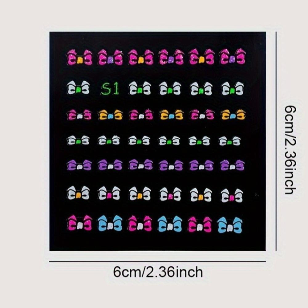 30/60Sheets 3D Glow In The Dark Neon Nail Stickers Nail Art Decorations Glittery Glossy Self-Adhesive with Butterfly Love Heart