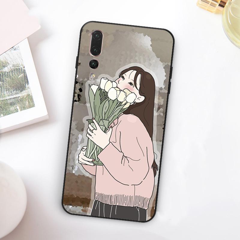 Tulips Flower Spring For Huawei Nova 5T 9 10 SE 7i 8i 11i 12i Y73 Y90 Y70 Y72 Y61 Y91 Y60 P20 P40 P30 Lite Case