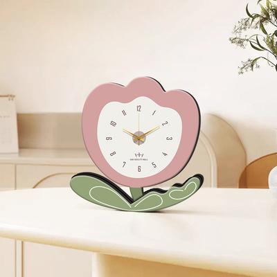 Flower Ornaments Simple Modern Home TV Cabinet Desk Decoration Living Room Modern Office Pendulum Clock