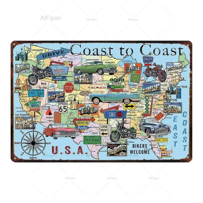 Vintage Motorcycle Garage Metal Plate  Classic Tire Poster  Shabby Chic Wall Art Decor  xCM Metal Painting for Home  Retro Cuadr