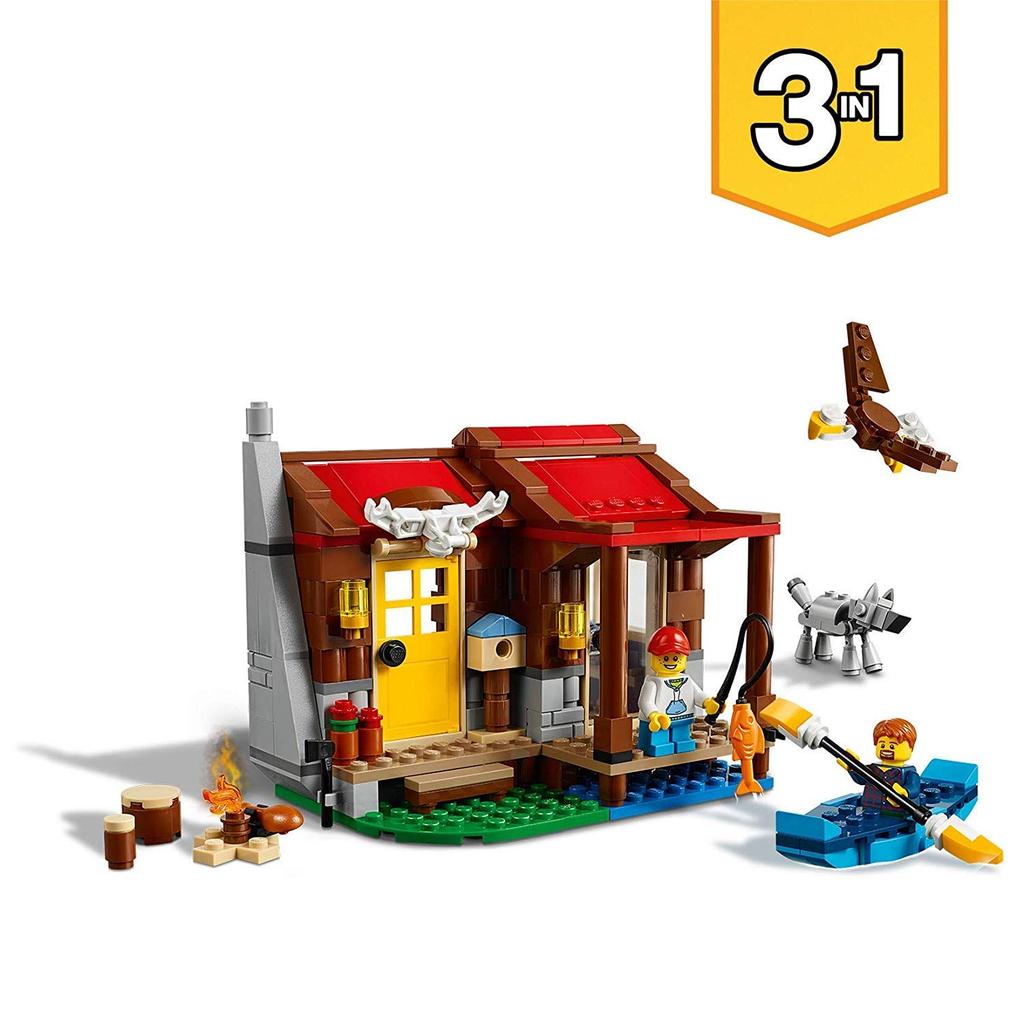 LEGO Creator Cabina nel Bosco 31098 Giocattolo con Mattoncini per Bambine e Bambini