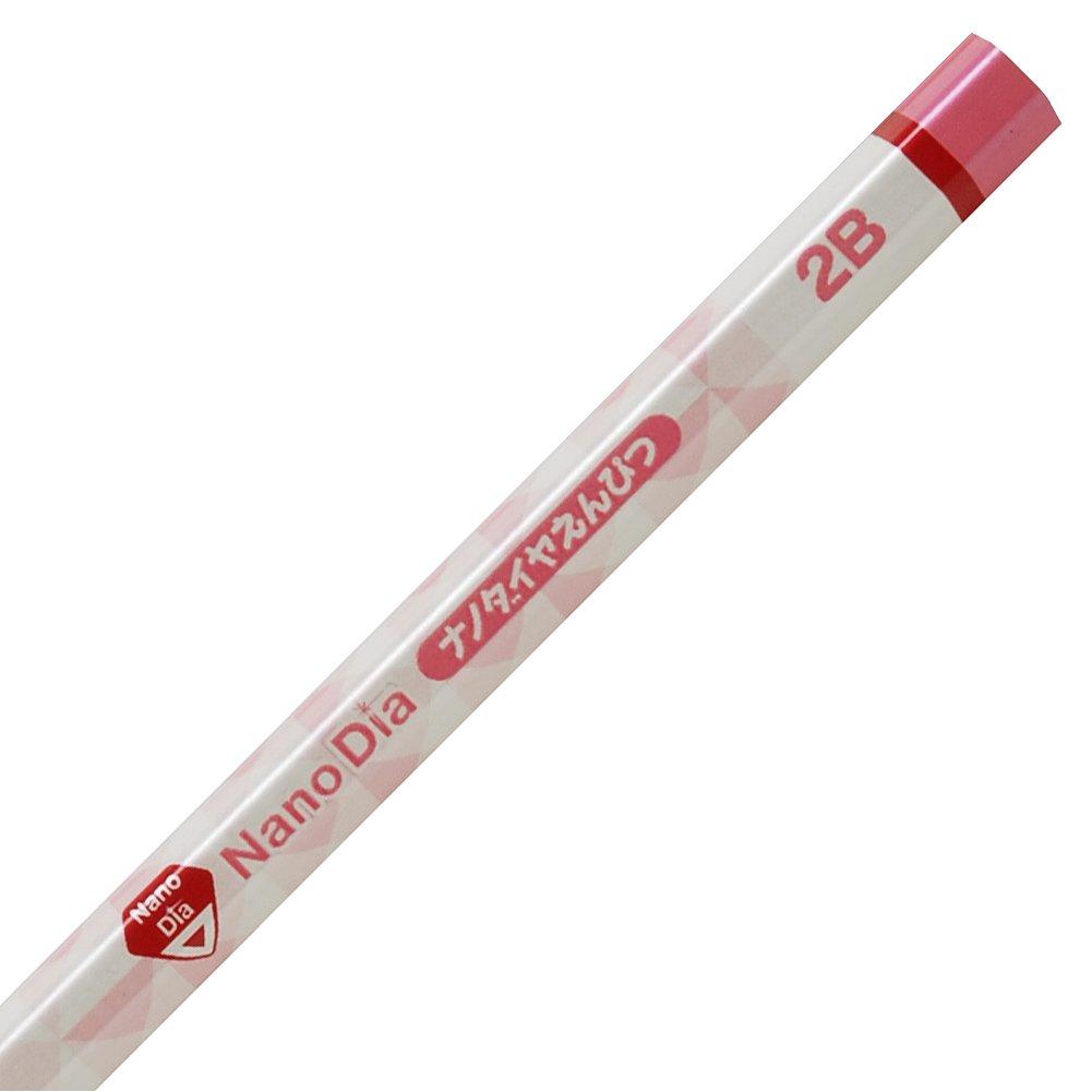 Mitsubishi Pencil Kakikata Nano Diamond Pack of K69022B Pencils, 2B, Pink, 12,