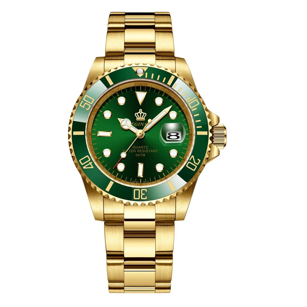 მამაკაცის მწვანე Submariner Date უჟანგავი ფოლადის საათი – მაღალი კლასის მინიმალისტური, წყალგაუმტარი, მბრუნავი ბეზელი, სტუდენტური სპორტული დიზაინი