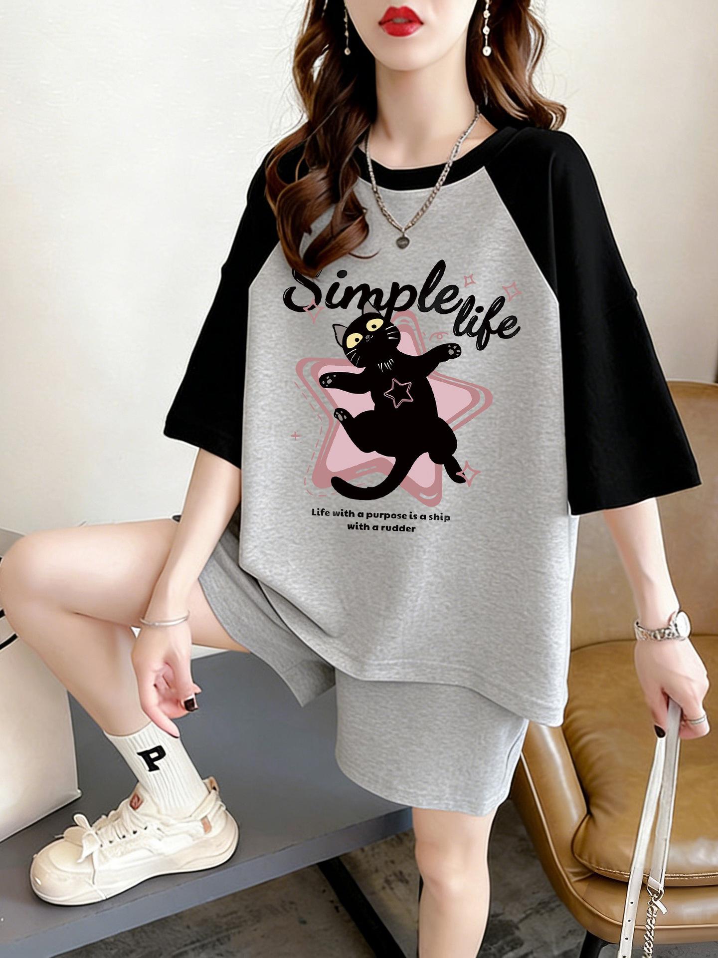 Women s Plus Size Color Block Patchwork Short Sleeve T-Shirt 3XL