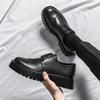Men's Fashion Thick-Soled Youth Casual Lace-Up Round-Toe Shoes