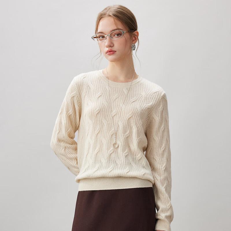 Kemon Boka 100% Cashmere Women's Cable Knit Sweater