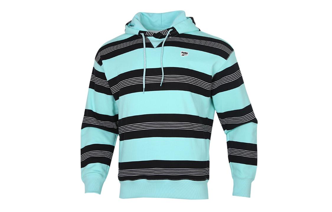 PUMA Sweatshirts Men s Aruba Blue Hooded Moderate Regular 599188-33 L