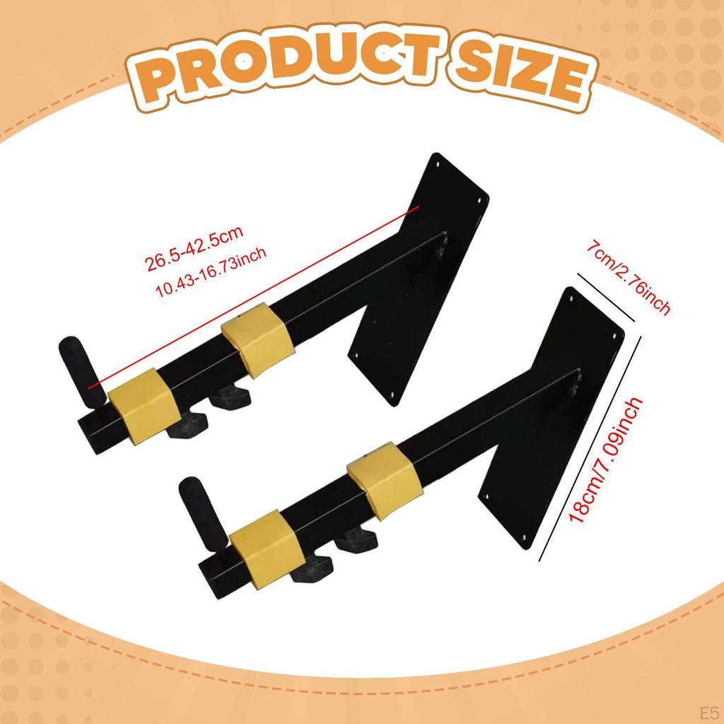 Electronic Keyboard Stand Bracket Display Rack Adjustable Easy Installation Metal Telescopic Arms