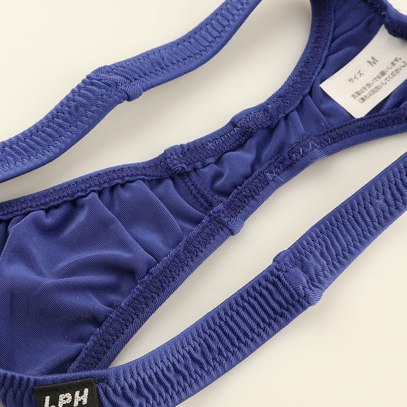 La Pomme Micro Mini Bikini Made of MFS White Men's Shorts, Fabric, Ultra-Small, Low-Rise T-Back Bikini,