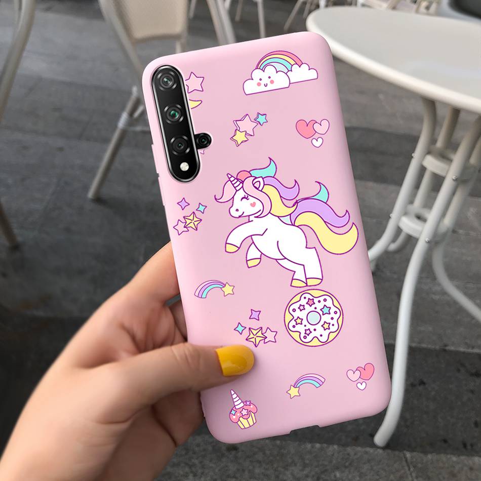 For Huawei Nova 5T Case Beautiful Girl Flower Phone Case For Huawei Nova5T YAL-L21 Soft Silicone Shockproof Back Cover Bumper