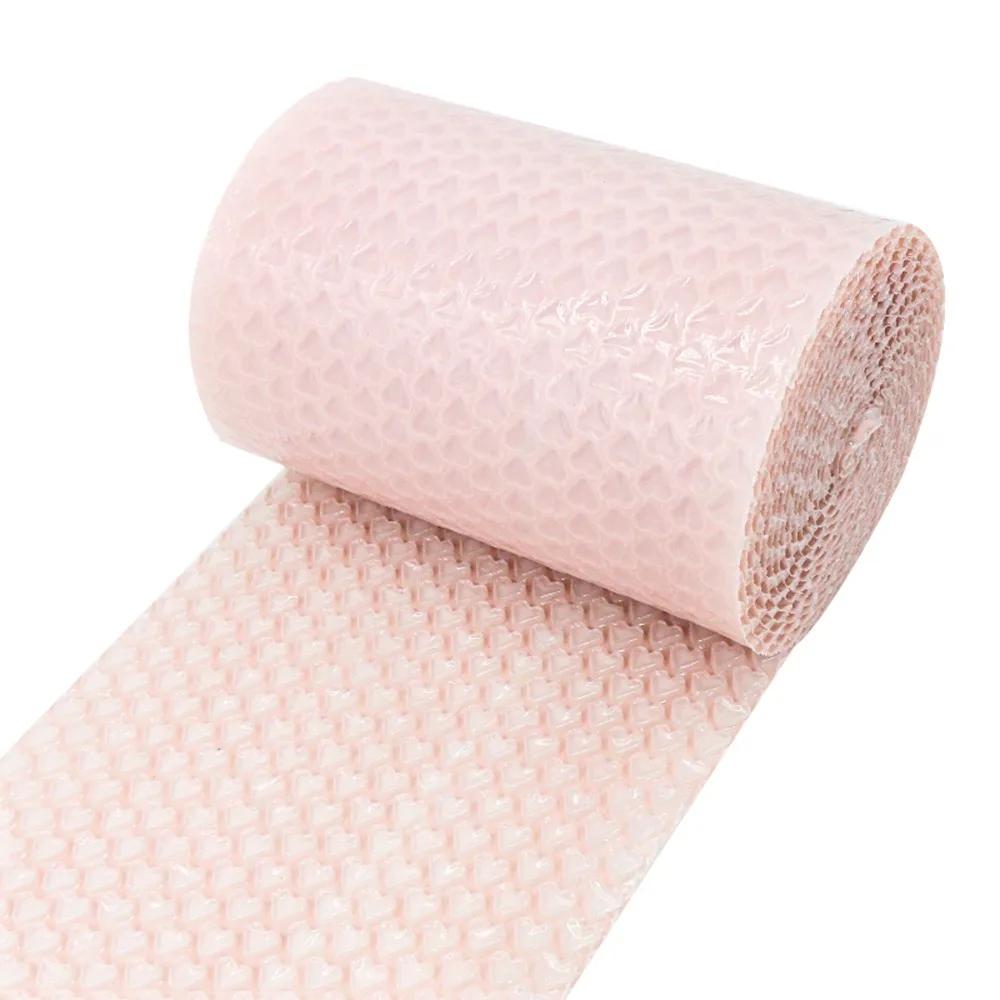 0.2*6M Lovely Thicked Heart Shape Bubble Wrap Shockproof Packaging Buffer Buffer Packaging Bubble Wrap Pouches Party Decor розовый