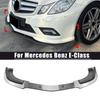 Para Mercedes Benz Clase E W207 C207 Coupé 2009-2012 Labio Divisor Spoiler Delantero Negro Mate Brillante Aspecto Fibra de Carbono
