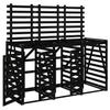 3 Ton Waste Bin Enclosure in Black Solid Pine Wood