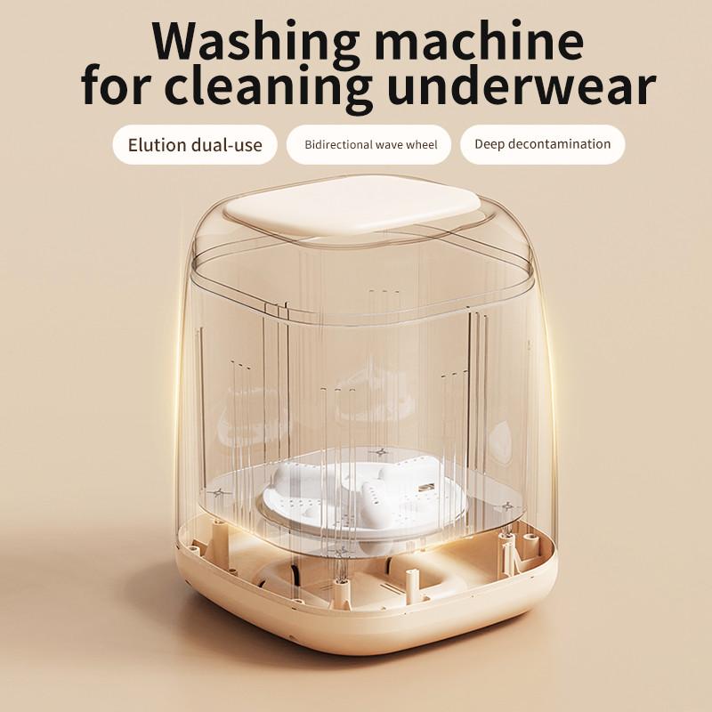 Small Underwear Washing Machine Fully Automatic Mini Electric Washer Portable Dormitory Elution Integration Machine