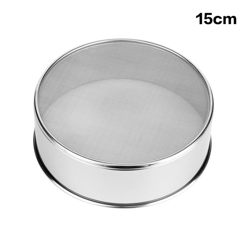 

1Pc Stainless Steel Rice Flour Sieve 14 Mesh Holding Ultrafine Flour Sift Thickened Sesame Kitchen Cake Baking Tools Accessories