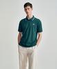 SERGIO TACCHINI M Collar-Pointed Zipper Neck Pique Short Sleeve Polo