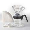 Filtre a cafe permanent - filtre a cafe reutilisable hario - vcds-02-b-eu - v60 coffee dripper and server set 02 - noir