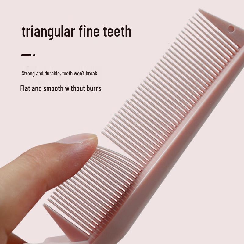 Compact Dual-Use Folding Hair Comb for Women - Ideal for Home, Dorm, and Travel