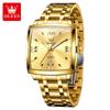 OLEVS Mens Watch Simple Original Brand Quartz Watch Waterproof Luminous Square Watch Automatic Date Watch For Man Gifts