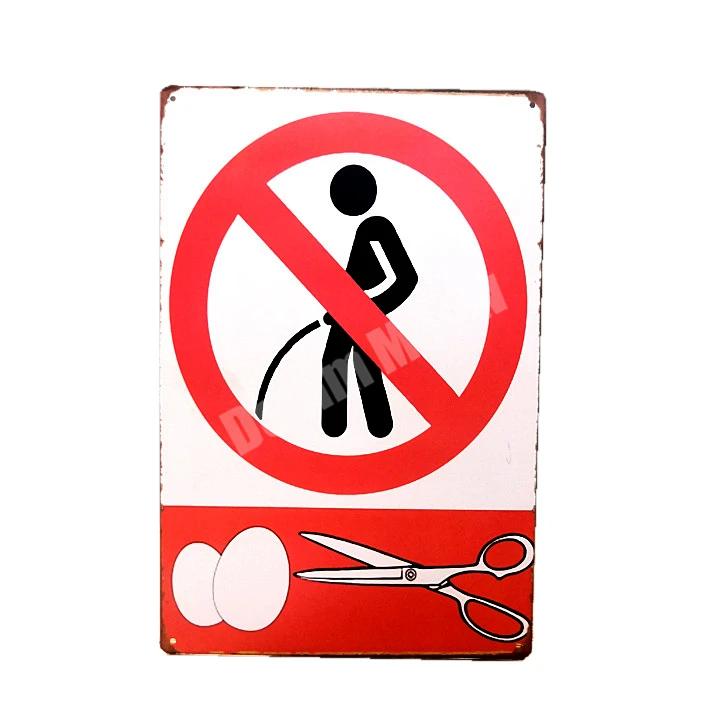 Keine Ablagerungen Vintage Metallblechschilder, Toilettenschilder, Retro Plakette, Lustiges Wortkunst-Poster, Bar, Café, Wanddekoration, Damen Herren