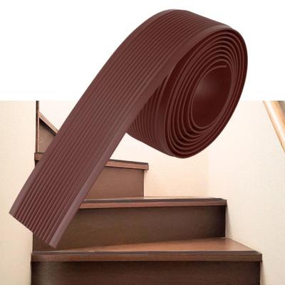 Fita Antiderrapante para Escadas PLEAVIT, Folha de Tapete de Borracha PVC de Fácil Aplicação, Adequada para Aluguéis, 30mm x 9m, Marrom
