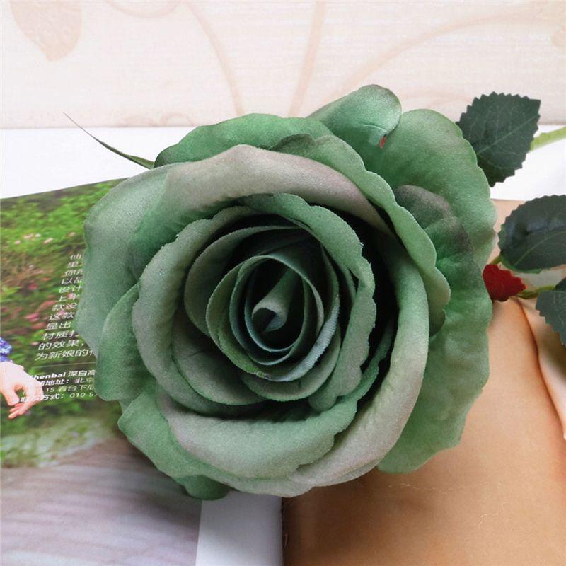 Elegant 5set Artificial Silk Fake Flowers Rose Bouquet For Wedding And Home Decor