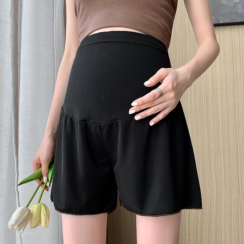 2026 Korean Style Lace Patchwork Maternity Support Shorts XL