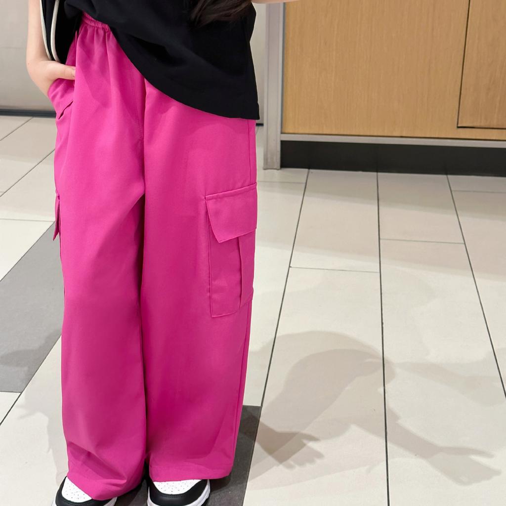 Mädchen lockere, lässige Hose mit weitem Bein, Kinderhose, Eisseide, Arbeitskleidungshose, mückendichte Hose