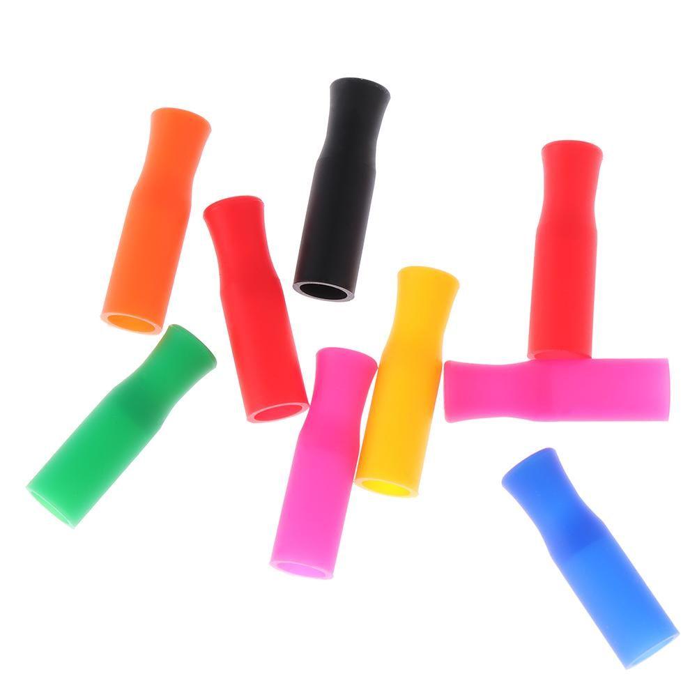 Food Grade Teeth Protector Tip Reusable Straws Cap Straw Sleeve Drinking Straw Silicone Cover