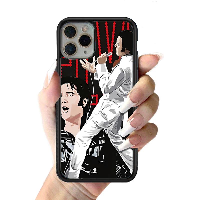 Elvis Presley Singer Phone Case Silicone PC+TPU Case for iPhone 11 12 13 Pro Max 8 7 6 Plus X SE XR Hard Fundas