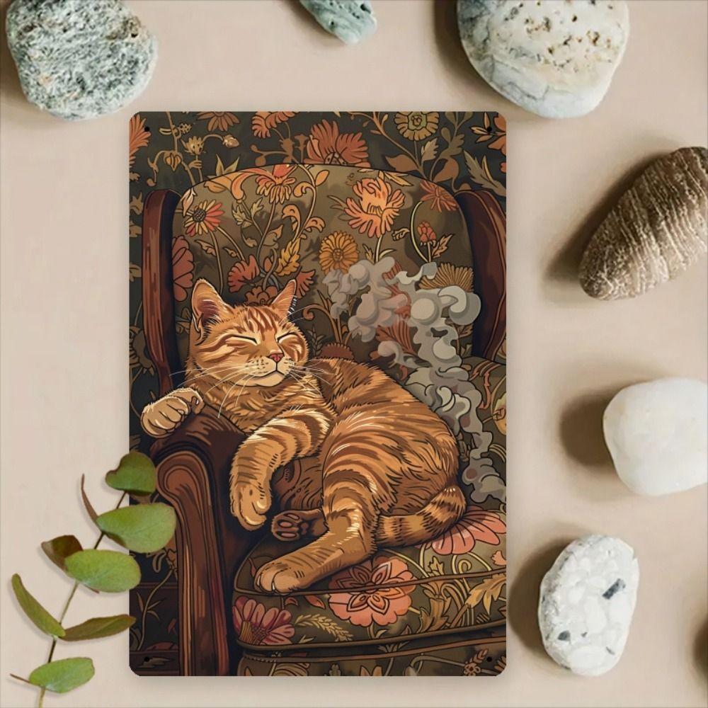 Funny Pig in Meadow Metal Tin Sign Wall Decor 20x30cm