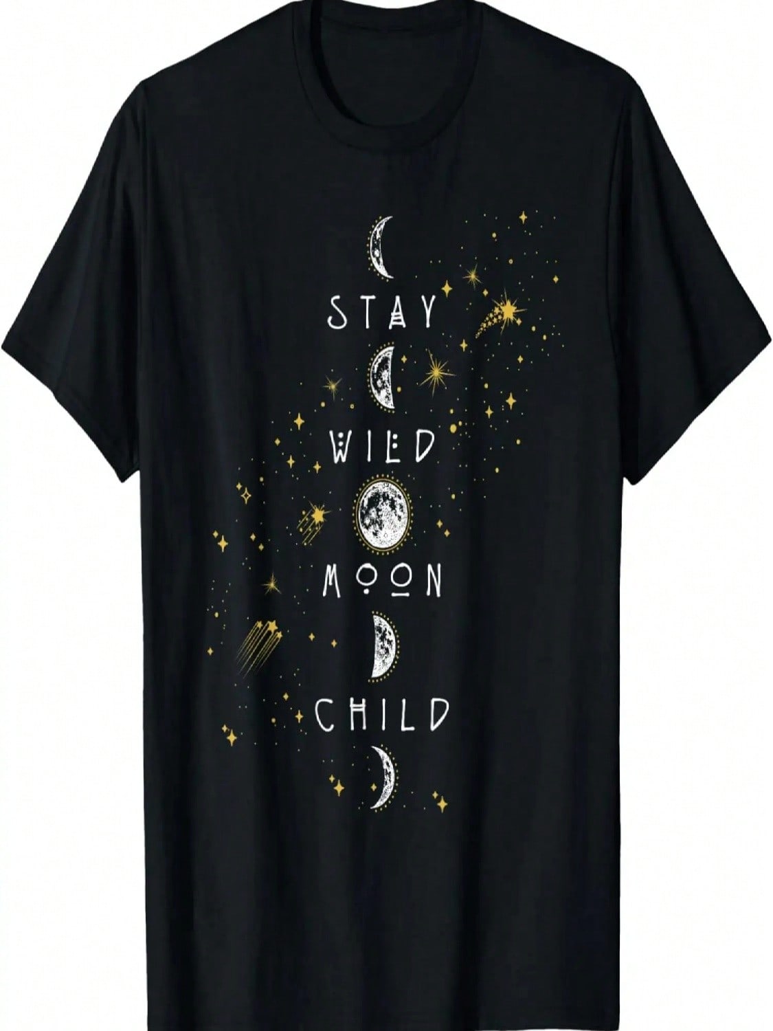 Moon Phase Design For Stay Wild Moon Child T-Shirt S разноцветный