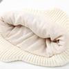 Warm Thick Knitted Beanie Hat Embroidery Pullover Hat New Kids Bear Ear Hat  Autumn