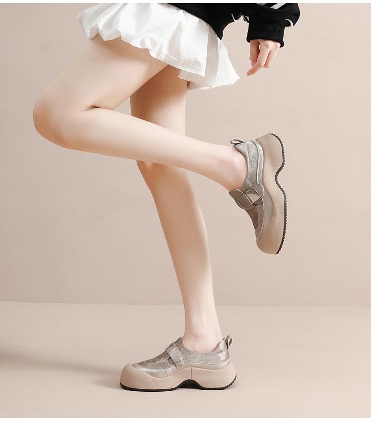 Women's Retro Leather Slip-On Sneakers - Breathable Spring/Summer Casual Low-Cut Shoes