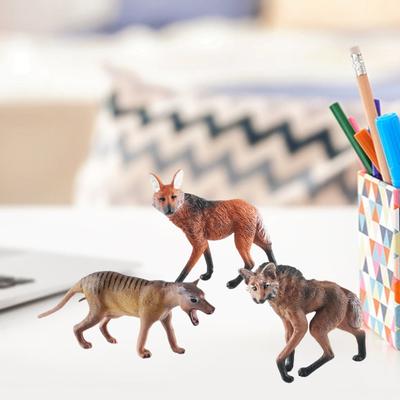 Socha Vlka Model Druhové Rozpoznávání Realistická Divoká Zvířata Miniaturní Figurka Ozdoba