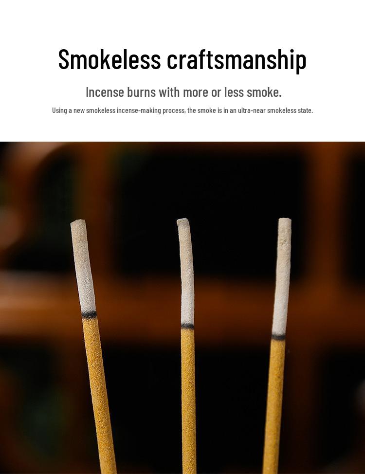 Wanji Xin Sandalwood Smokeless Incense Sticks for Buddhist Worship and Offering - Eco-Friendly Guanyin Incense.