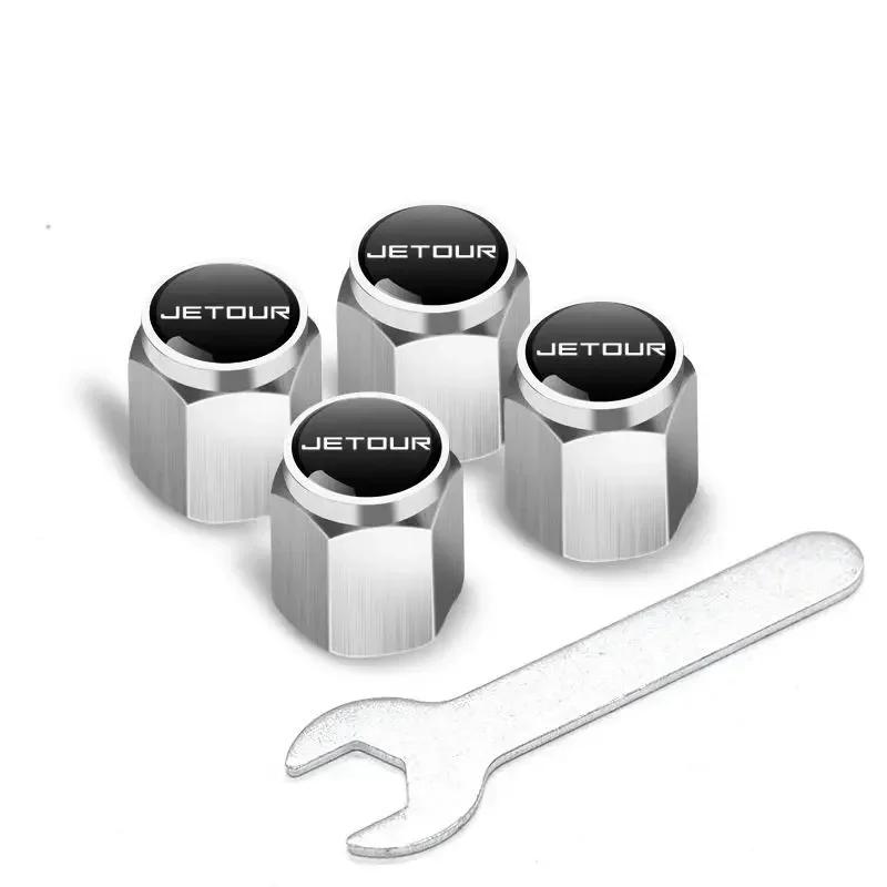 For Jetour X70 X90 Plus Coupe X95 X70S EV Copper Core Car Wheel Tire Air Valve Caps Stem Cover with Brand Logo Auto Accessorier