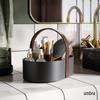 Official Umbra Bellwood Kitchen Storage Caddy, Black/Walnut