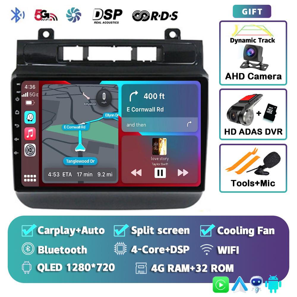 Android 14 Carplay Auto WIFI+4G Car Radio For Volkswagen Touareg 2011-2017 Multimedia Video Player Navigation GPS Stereo 2din BT