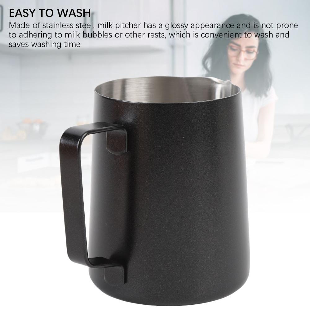 With Scale Milk Frothing Pitcher 304 Stainless Steel Latte Art Frothing Cup Coffee Preparation