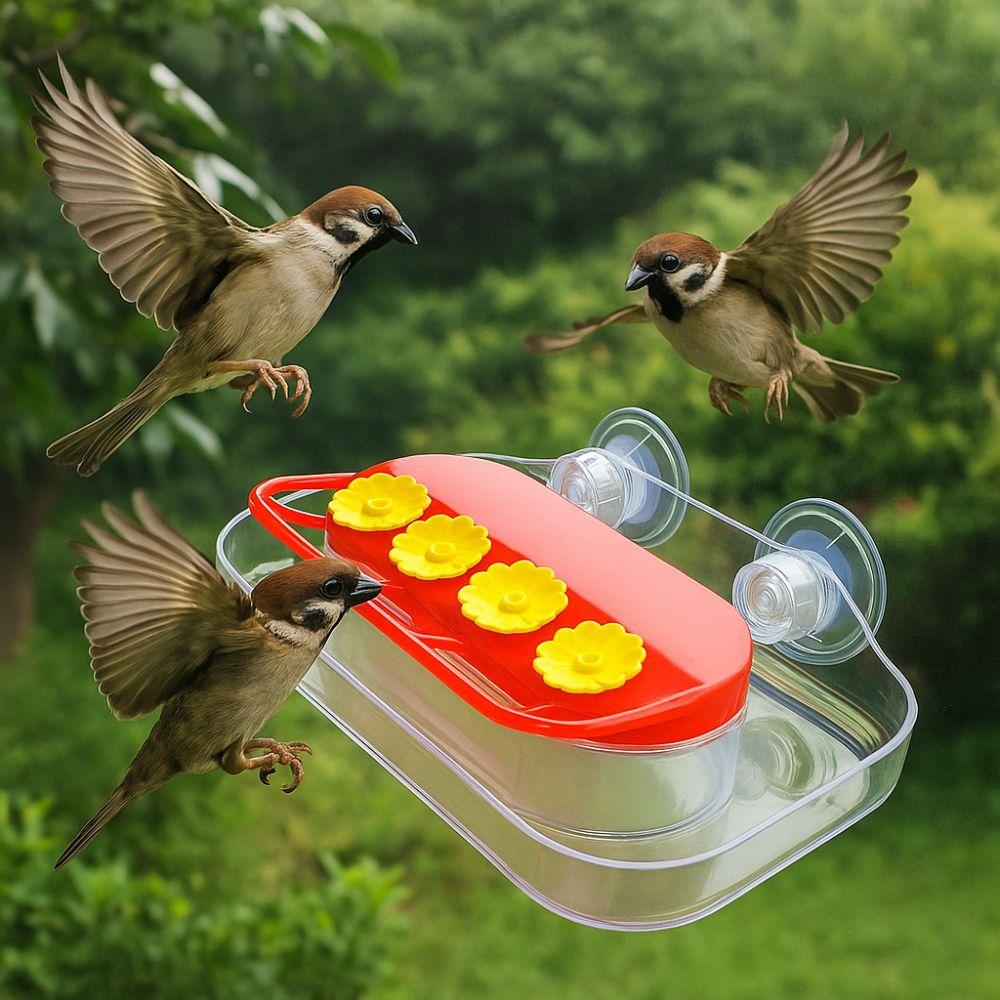 Visible Bird Water Drinker Refillable Hummingbird Water Dispenser Bird Water Station  Window