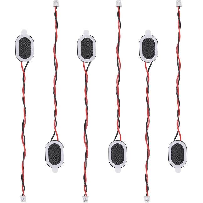 6PCS 1W 8 Ohm DIY Magnetic Speaker Full-Range Cavity Mini Speaker Replacement Loudspeaker with 2 Pin Interface for Small DIY Electronic Projects