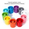 Fun Wood Color Sorting Cups and Balls Toy to Develop Children Hand Eye Coordination and Logical Thinking Ability