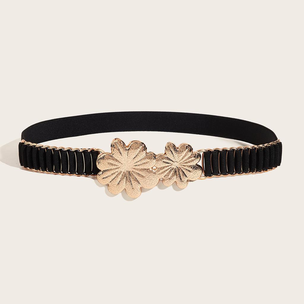 Waist Metallic Ladies Belt With Snap Button Closure For Dresses And Wear Casual
