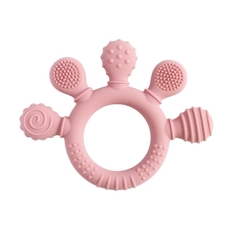 1Pc Silicone Teether Baby 0 12 Months Teething Toys Teether Ring Silicone Baby Teether Toys For Toddler Bpa Free Baby Toys Gifts