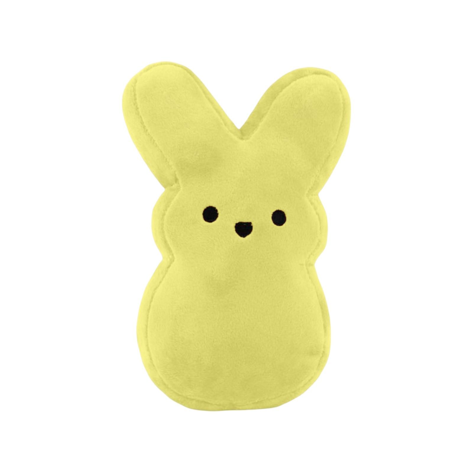 

Пасхальный кролик плюшевые игрушки украшения милый кролик животное плюшевая кукла пасхальная корзина наполнители подарок для детей (15 см/5,9 дюйма) One Size жёлтый