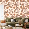 Hippie Background Wallpaper Orange, White and Cream 50x1000