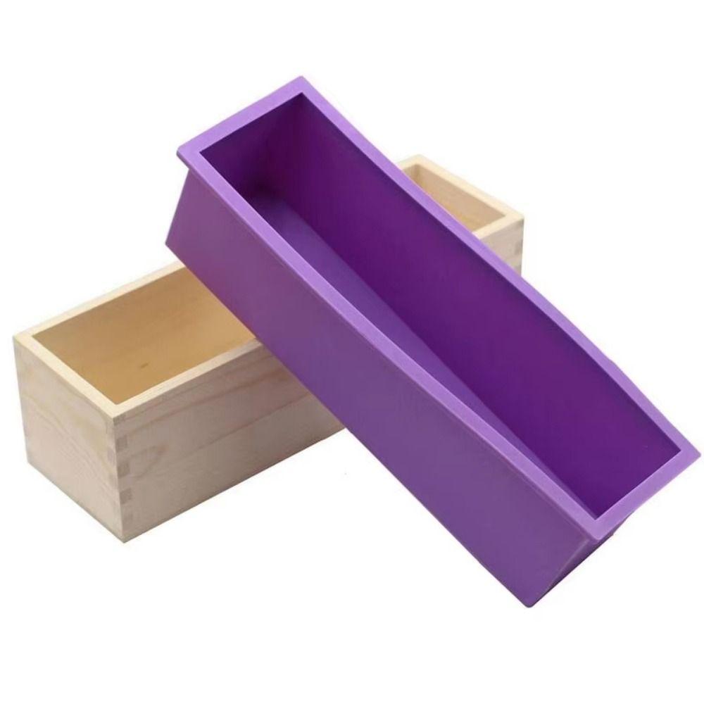 Wooden Box Silicone Soap Mold Rectangular Shape Soap Box Toast Mold  Baking Accessories