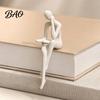 Contemporary Art Statue Abstract Thinker Statue, 3D Printed Reading Figurine, Modern Bookshelf Artistic Home Accessory Sculpture for Living